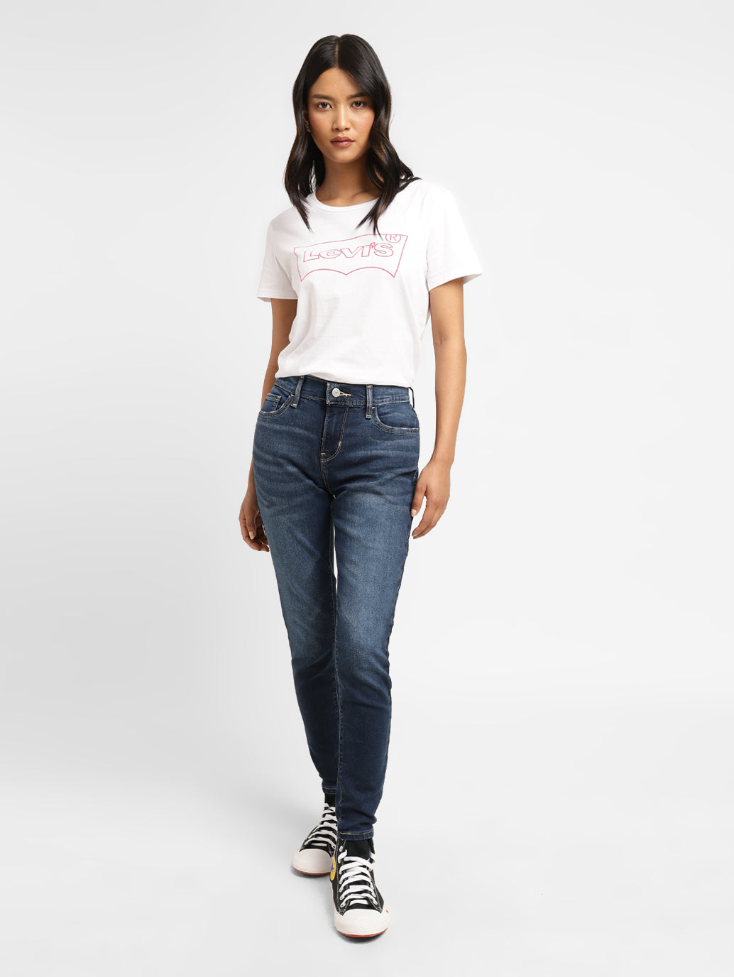 Women's 710 Blue Skinny Fit Mid Rise Jeans - f1852977-d756-4549-8a60-6e9f4c157d1a View