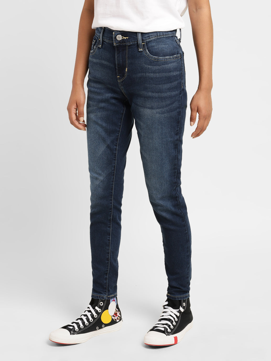 Women's 710 Blue Skinny Fit Mid Rise Jeans - 21b5e1ee-c627-4403-ae6d-7555f584f300 View