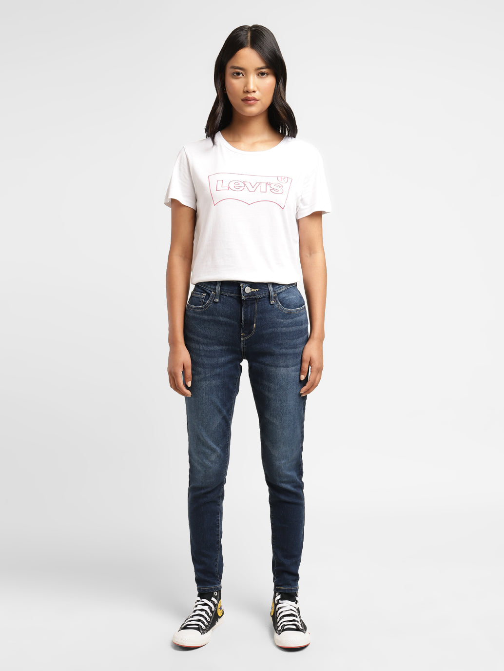 Women's 710 Blue Skinny Fit Mid Rise Jeans - 8cea1050-0455-41c4-8ae3-8ca88ce9184b View