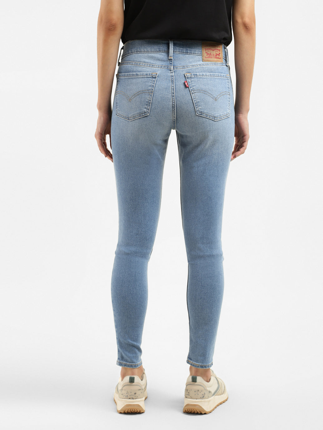 Women's 710 Blue Skinny Fit Mid Rise Jeans - 477da141-8250-4644-89d6-7ce3553421f3 View