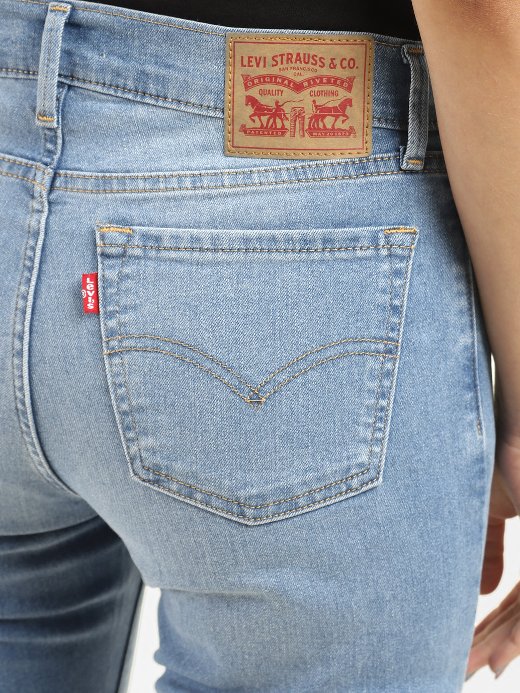 Women's 710 Blue Skinny Fit Mid Rise Jeans - 6c0d5fe2-8a5b-4583-9df9-c961793d5797 View