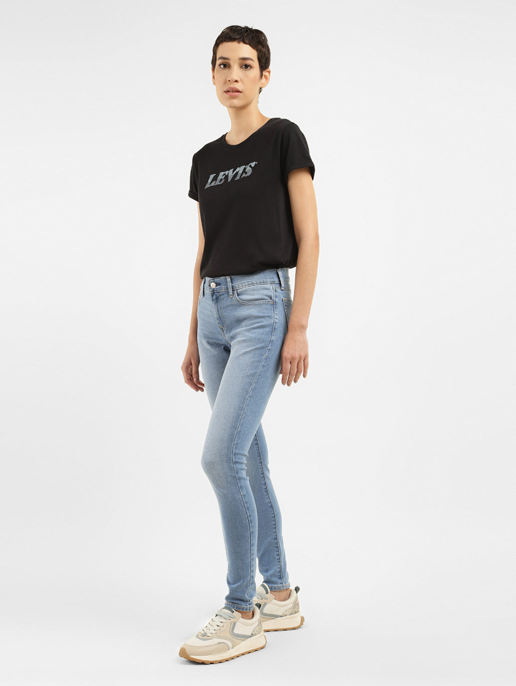 Women's 710 Blue Skinny Fit Mid Rise Jeans - 6c531127-e32e-44d6-88fa-f9a39f5b01f7 View