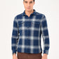 Men's Checkered Slim Fit Overshirt Shirt - jpg View
