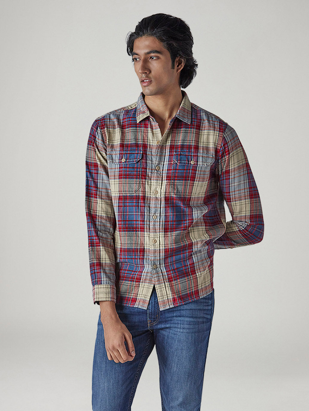 Men's Checkered Relaxed Fit Shirt