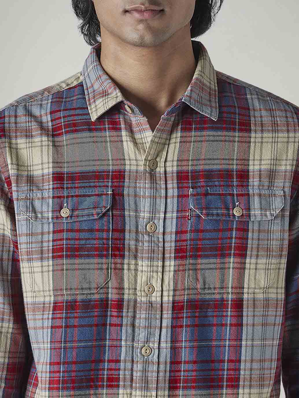 Men's Checkered Relaxed Fit Shirt - 20 View