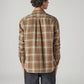 Men's Checkered Relaxed Fit Textured Shirt - Back View
