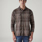 Men's Checkered Relaxed Fit Shirt - Front View