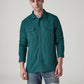 Men's Solid Relaxed Fit Flannel Shirt - 20 View