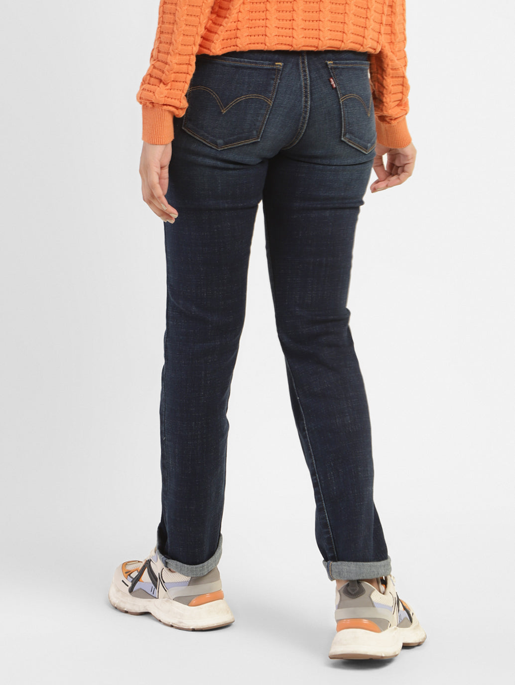 Women's 312 Blue Straight Fit Mid Rise Jeans - e6609e4e-4c02-4d6b-a6ad-ce71d2fbd7a6 View