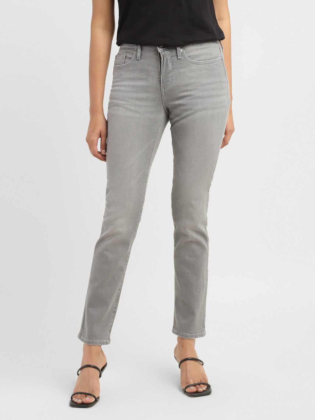 Women's 312 Grey Straight Fit Mid Rise Jeans - 0df8536b-bacc-47cd-8336-273b964c6375 View