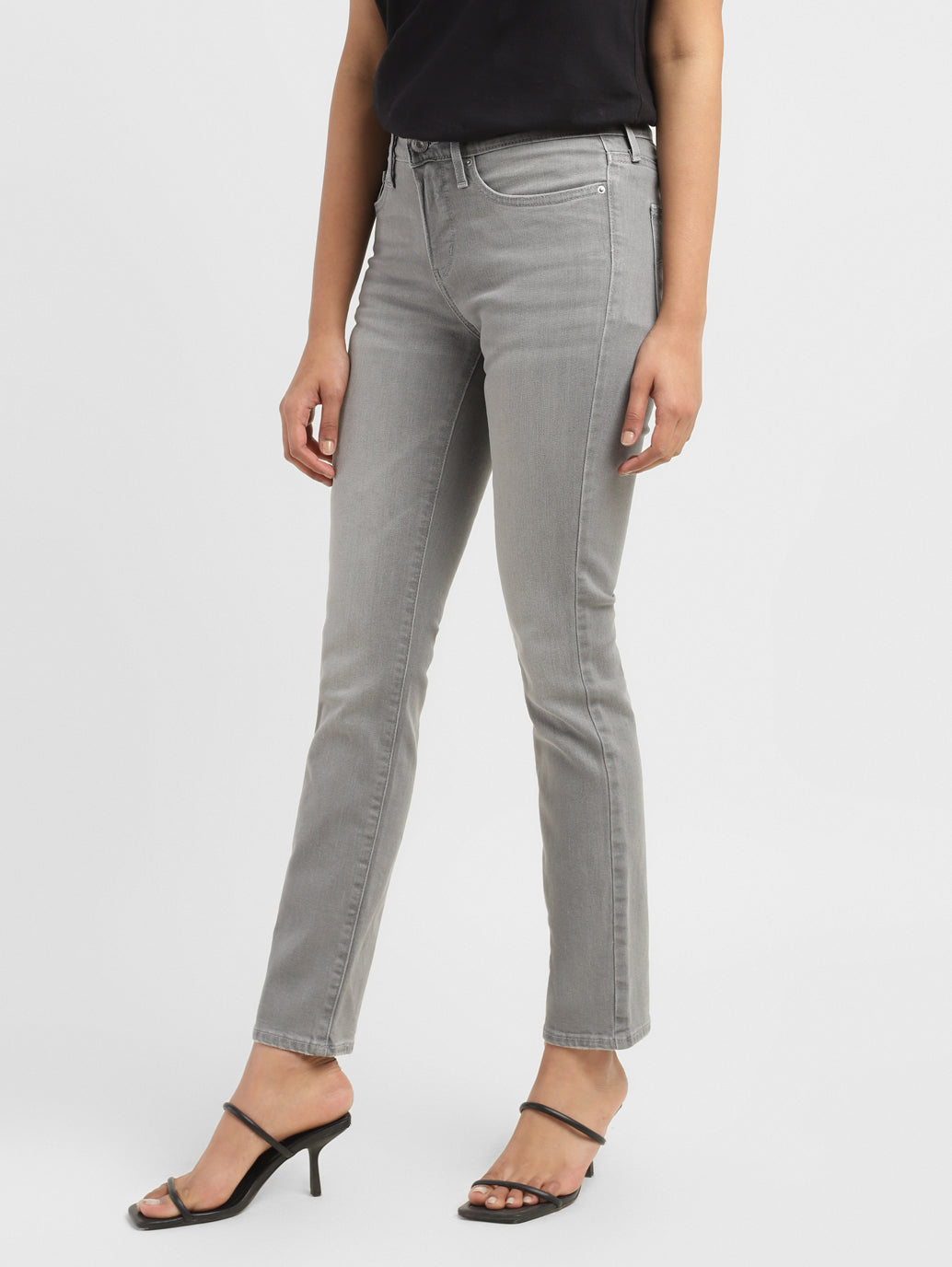 Women's 312 Grey Straight Fit Mid Rise Jeans - 99c735c9-73aa-4cd2-bd1f-8cb7c30e874a View