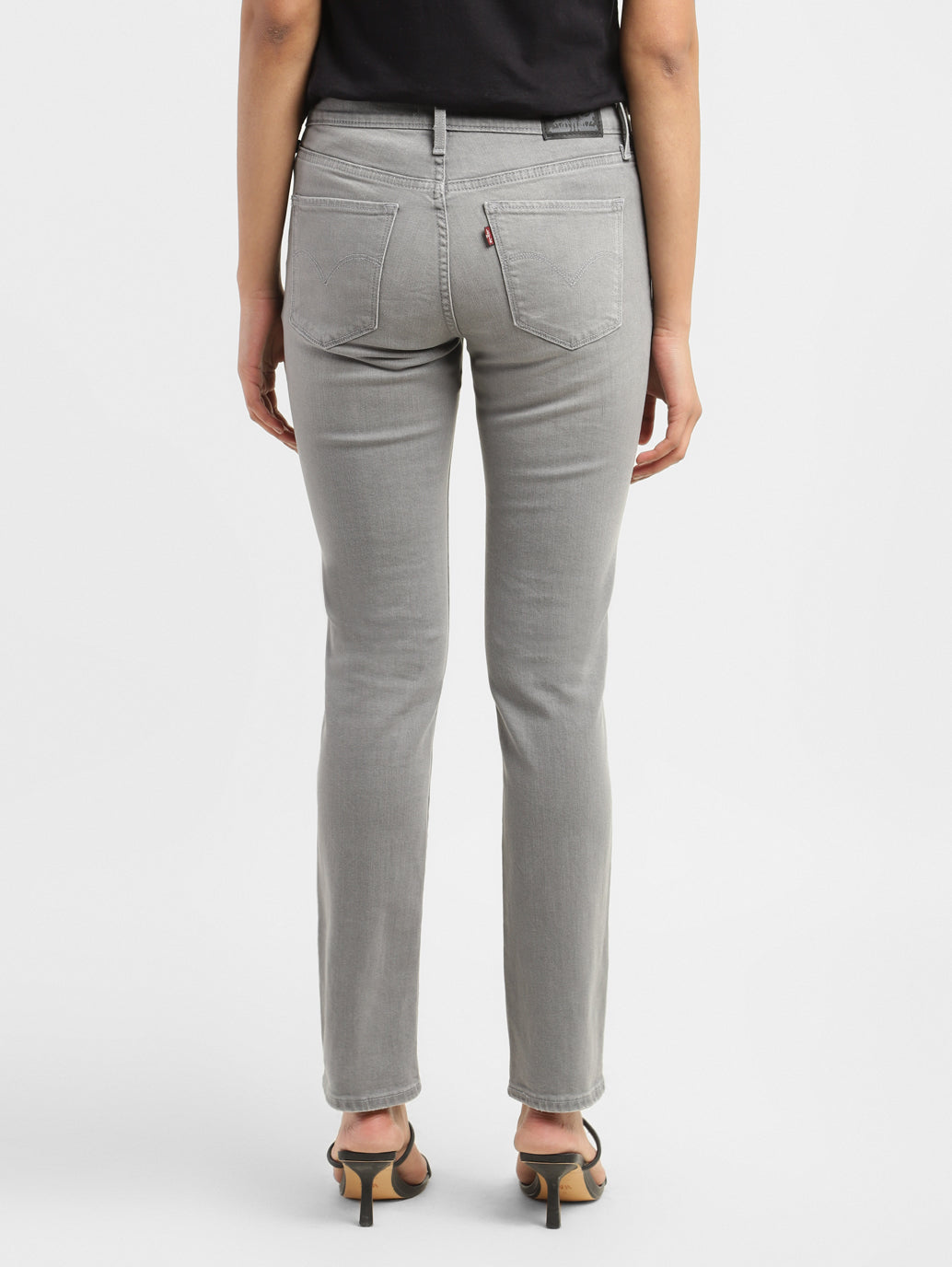Women's 312 Grey Straight Fit Mid Rise Jeans - 0e5e7f63-2337-4eef-9ed7-556aa4cabbda View