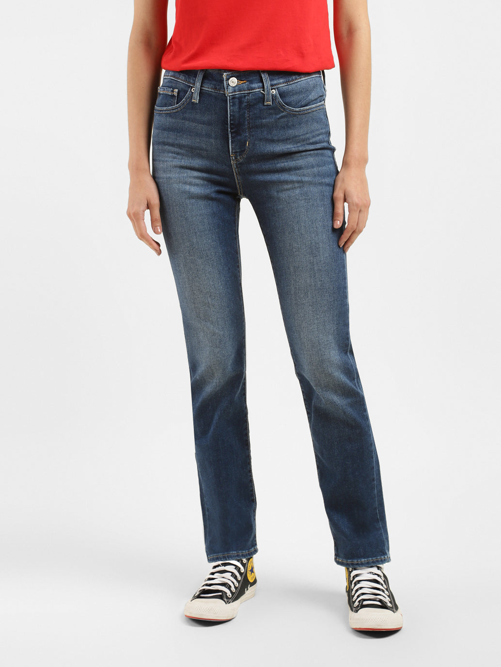 Women's 312 Blue Straight Fit Mid Rise Jeans - db492343-c74e-4eed-bb4b-97085e97b438 View