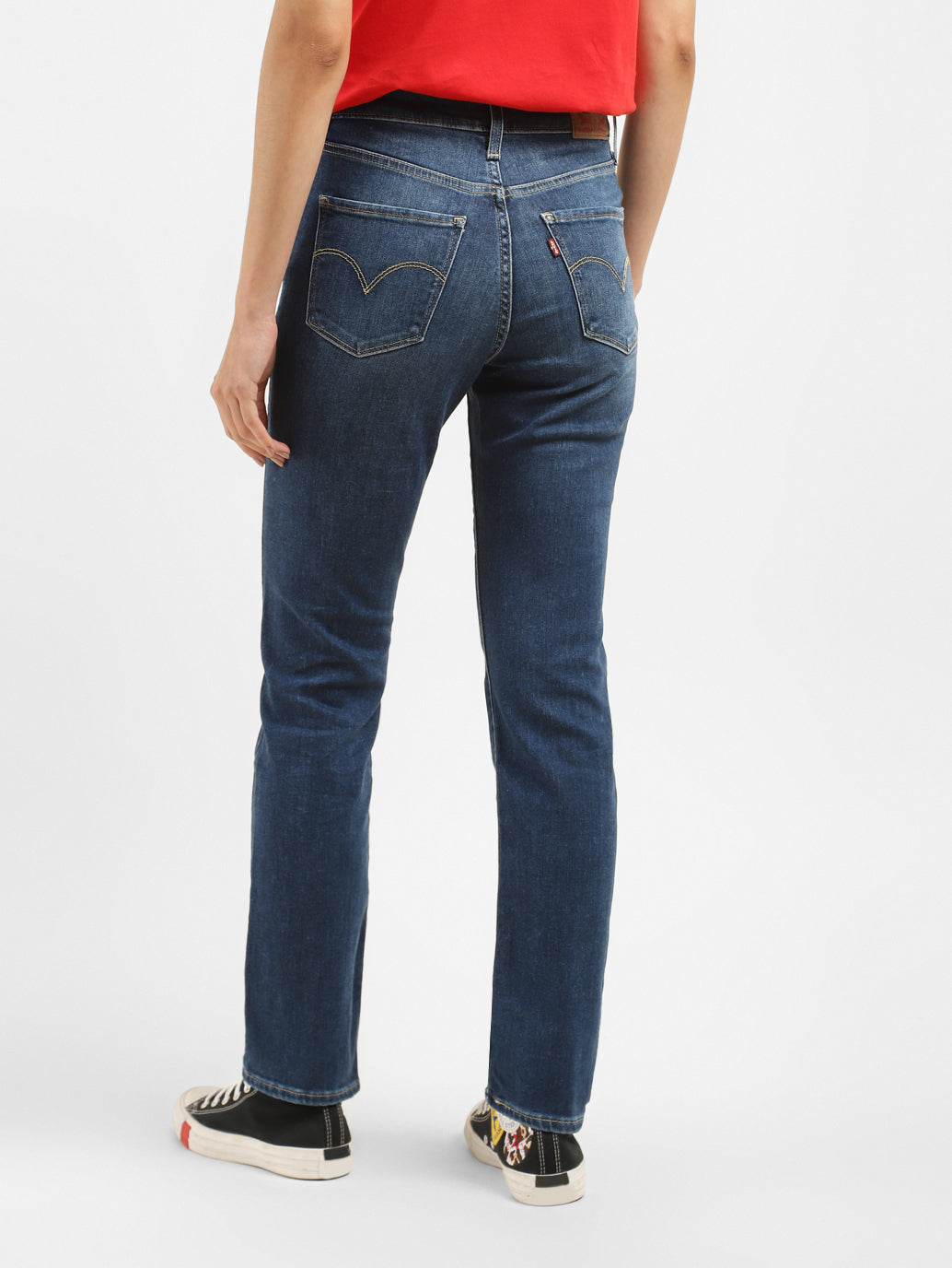 Women's 312 Blue Straight Fit Mid Rise Jeans - 879c7964-80b7-4868-bde3-8c2b7829ed02 View