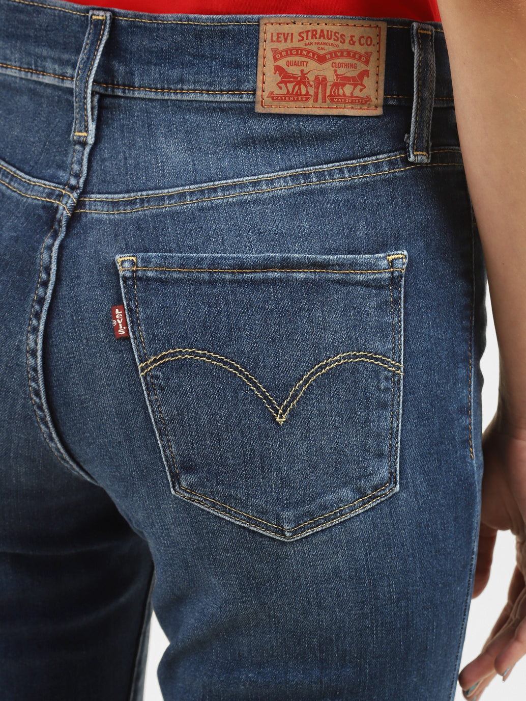 Women's 312 Blue Straight Fit Mid Rise Jeans - 94741f0f-b66e-4da9-ae12-d0dda4e825dc View