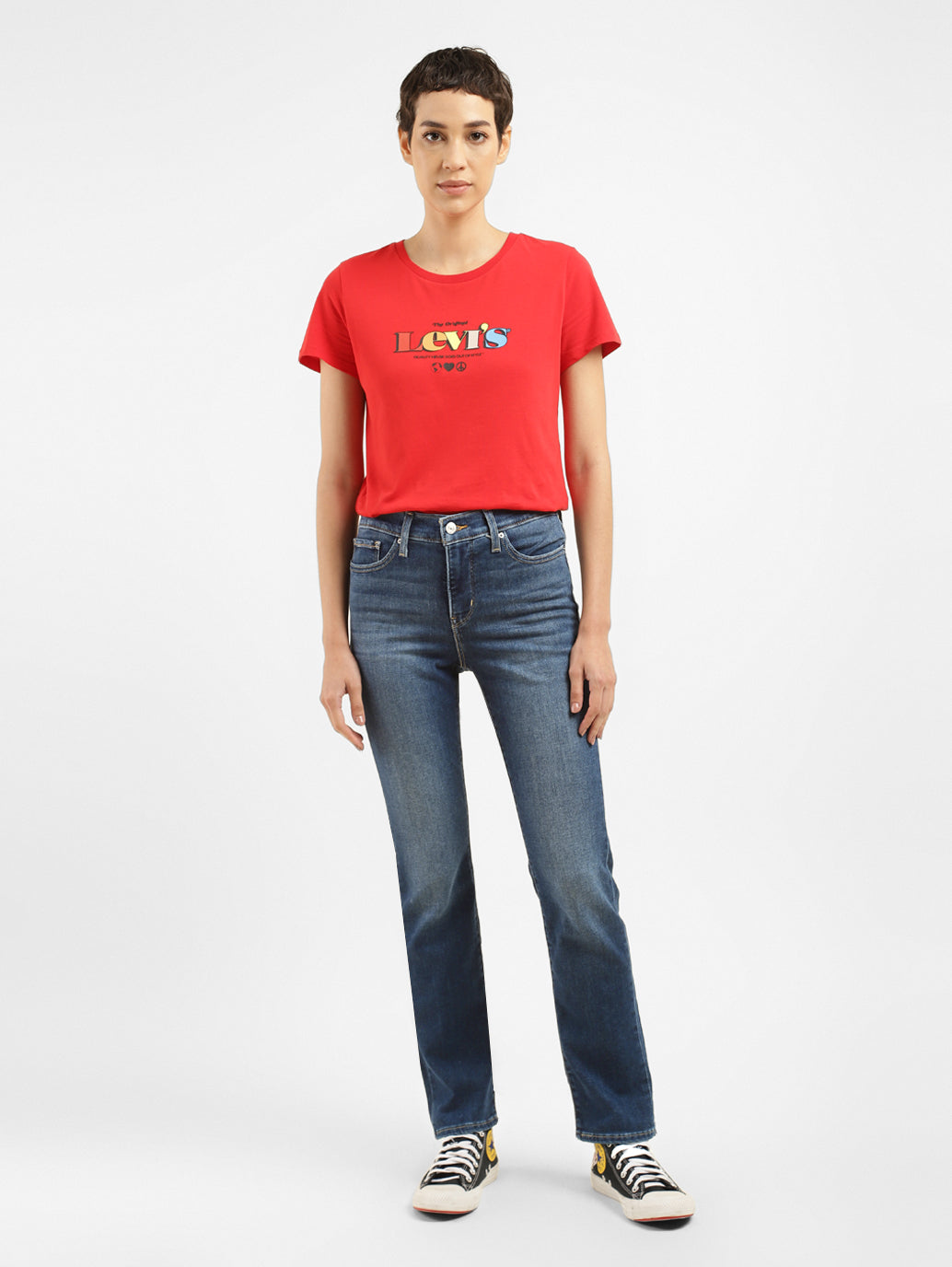 Women's 312 Blue Straight Fit Mid Rise Jeans - e20238a8-66d9-4ac0-9f09-543ed22263fe View