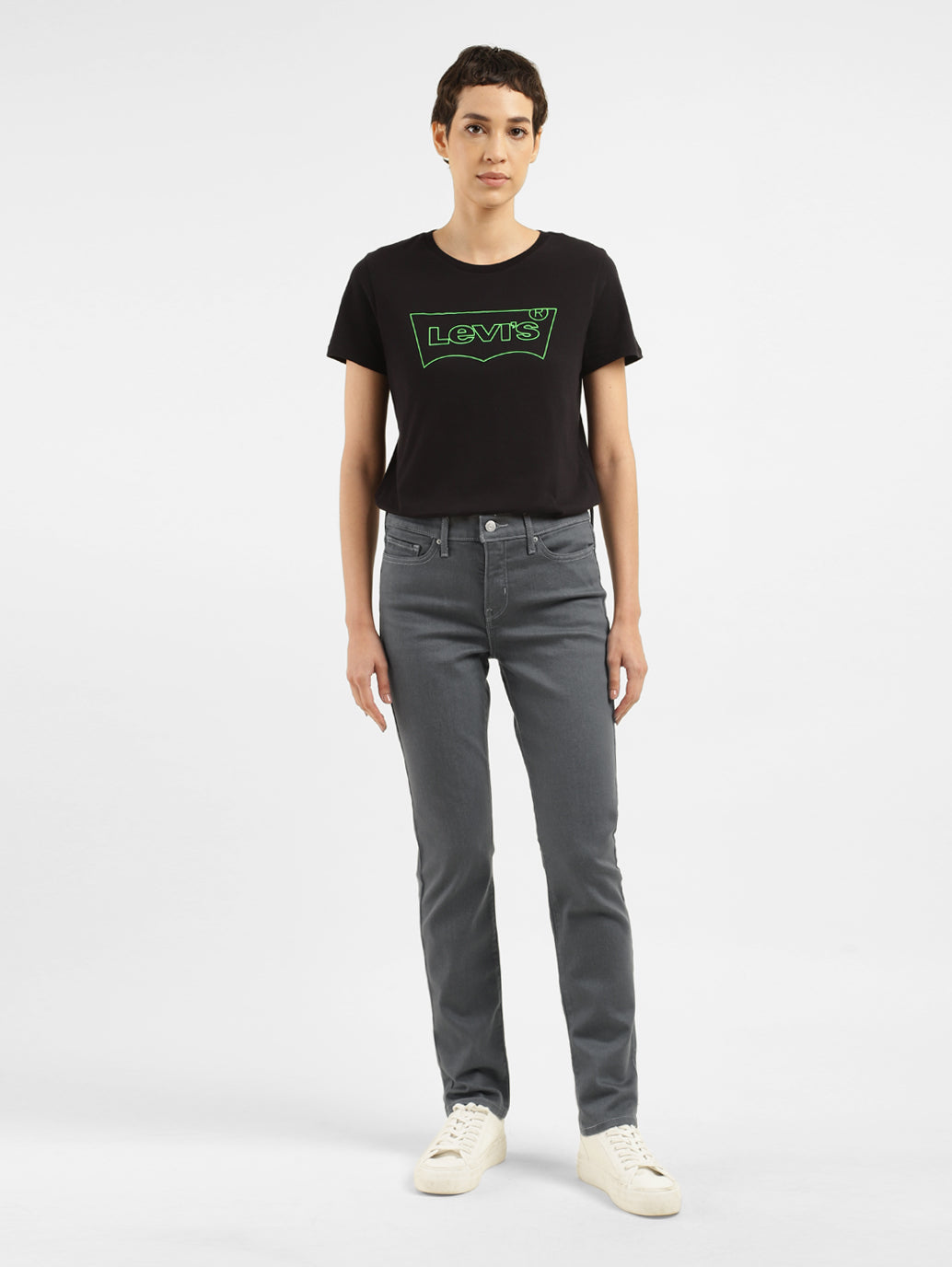 Women's 312 Grey Straight Fit Mid Rise Jeans - f4d70f15-f5a3-4bc1-8eaf-b6185cf8b513 View