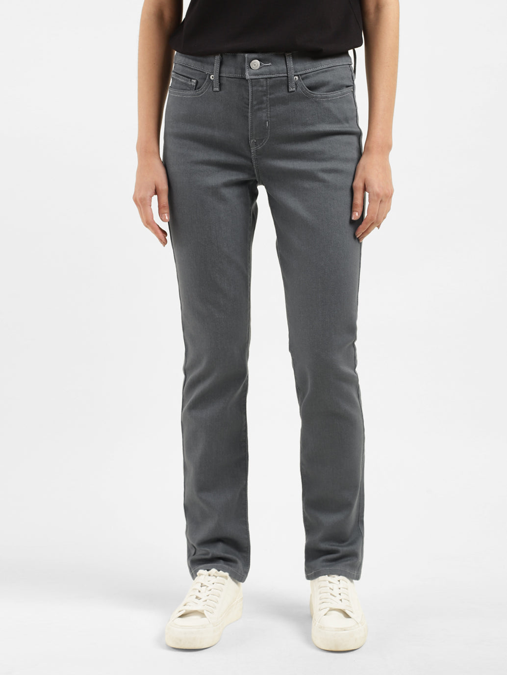 Women's 312 Grey Straight Fit Mid Rise Jeans - 9941b435-6e96-4551-8885-5dfcc38944a3 View