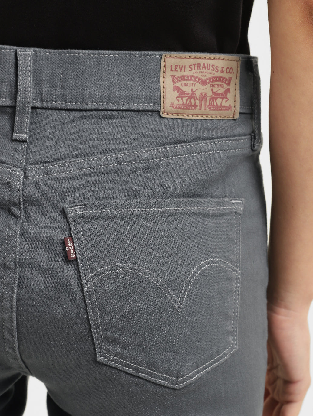 Women's 312 Grey Straight Fit Mid Rise Jeans - a8efe981-e34f-4a77-8a9b-3f3b6b47ed1d View