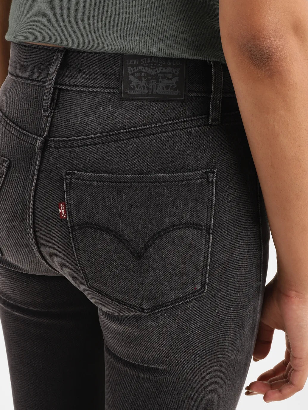 Women's 312 Grey Straight Fit Mid Rise Jeans - b53c6901-d03e-488f-8863-af77f5410652 View