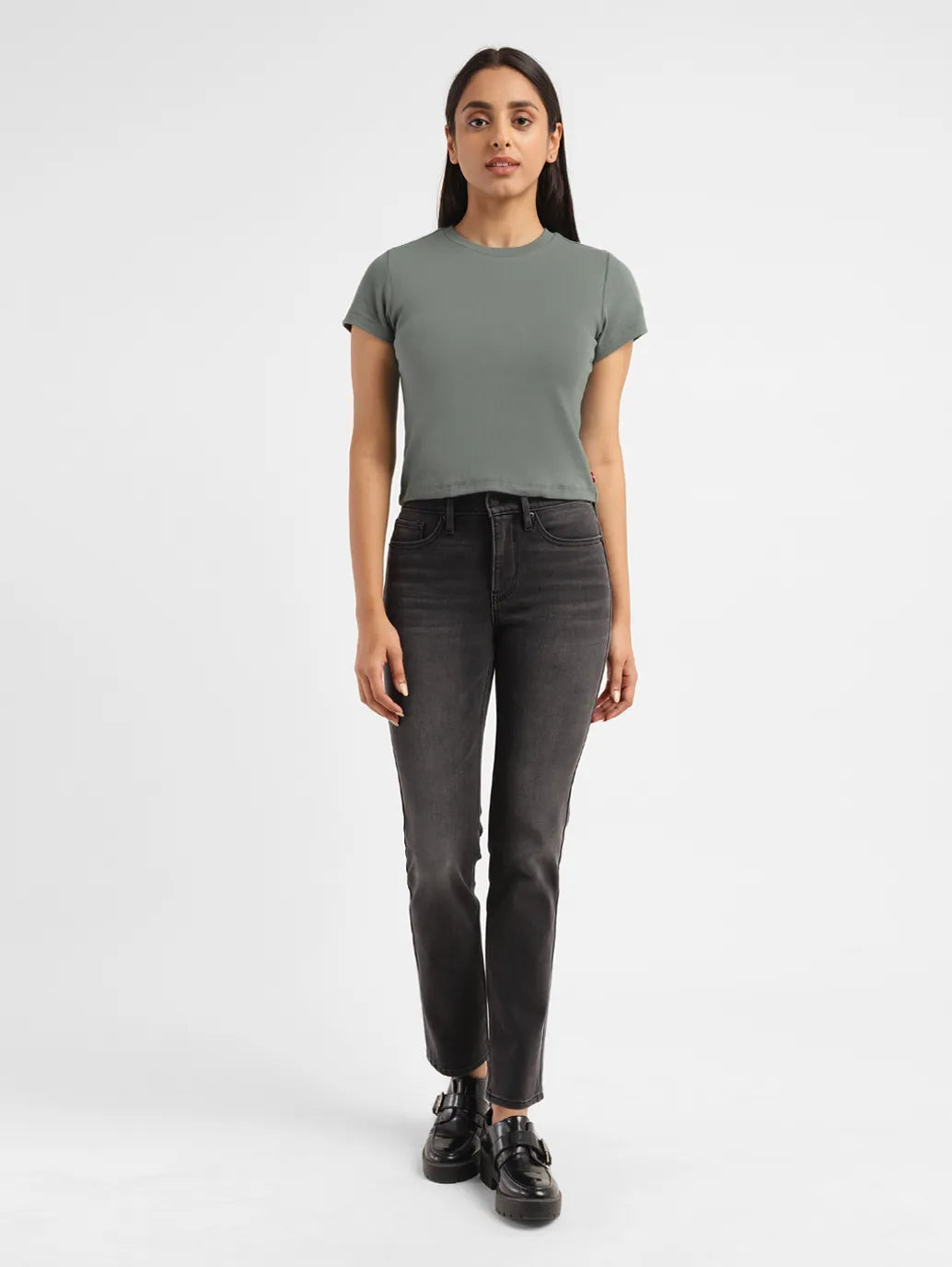 Women's 312 Grey Straight Fit Mid Rise Jeans - 2c605e13-1f3f-4670-bdb1-8f150fc5657a View