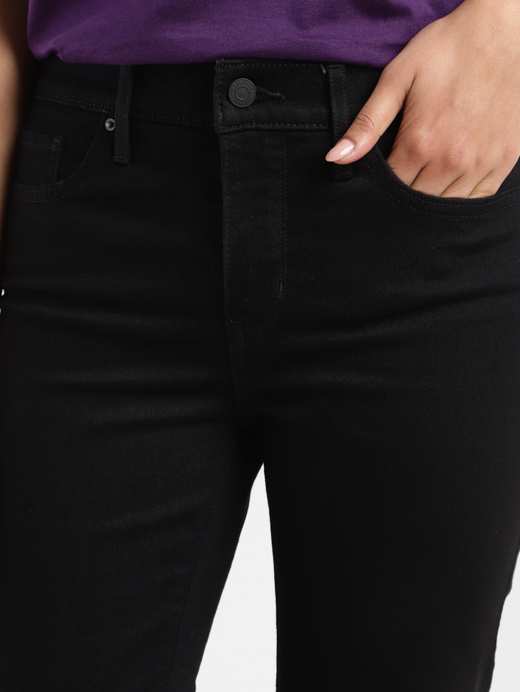 Women's 312 Black Straight Fit Mid Rise Jeans - c9783ffe-ce1c-4dc3-9f65-a2af52694a22 View
