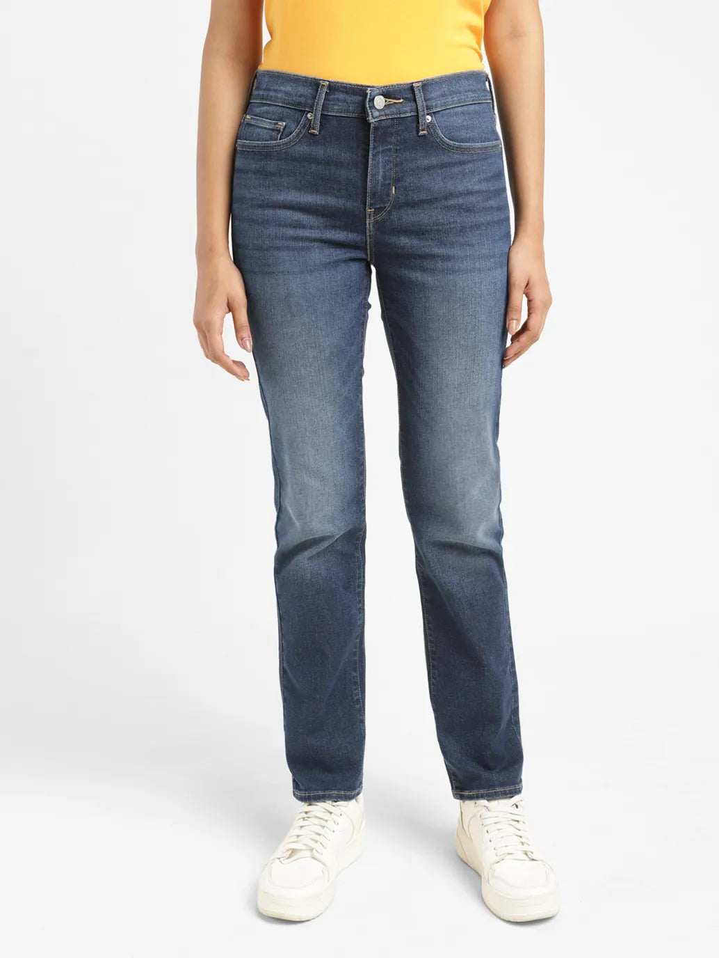 Women's 312 Blue Straight Fit Mid Rise Jeans - e66f67fd-2fef-450c-92d0-12a8958ac407 View