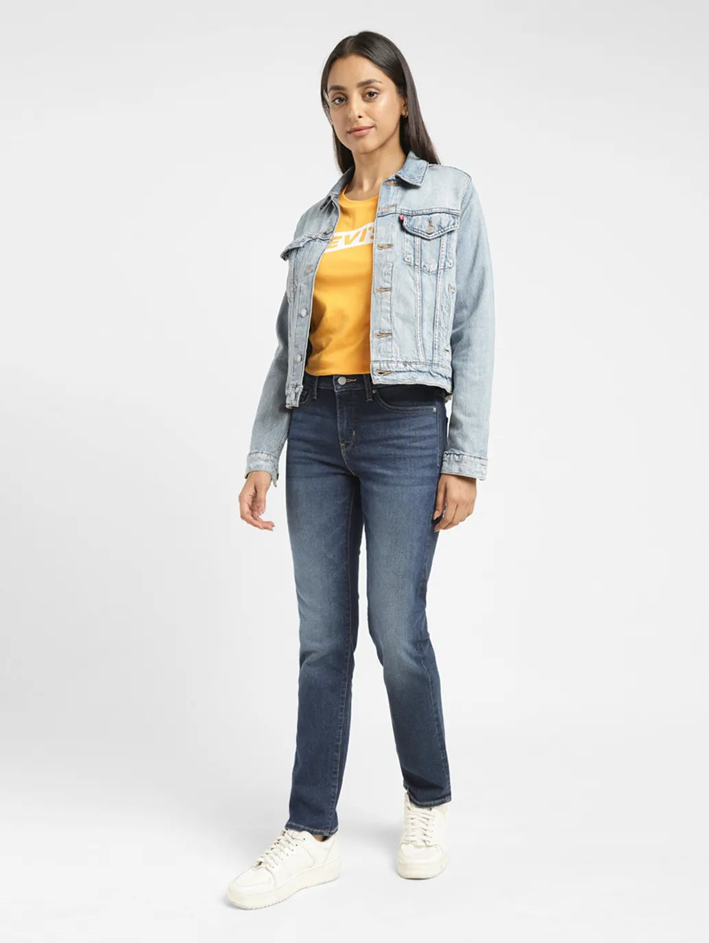 Women's 312 Blue Straight Fit Mid Rise Jeans - 31eb3e2b-9905-4759-8376-8c2cc3b3554a View