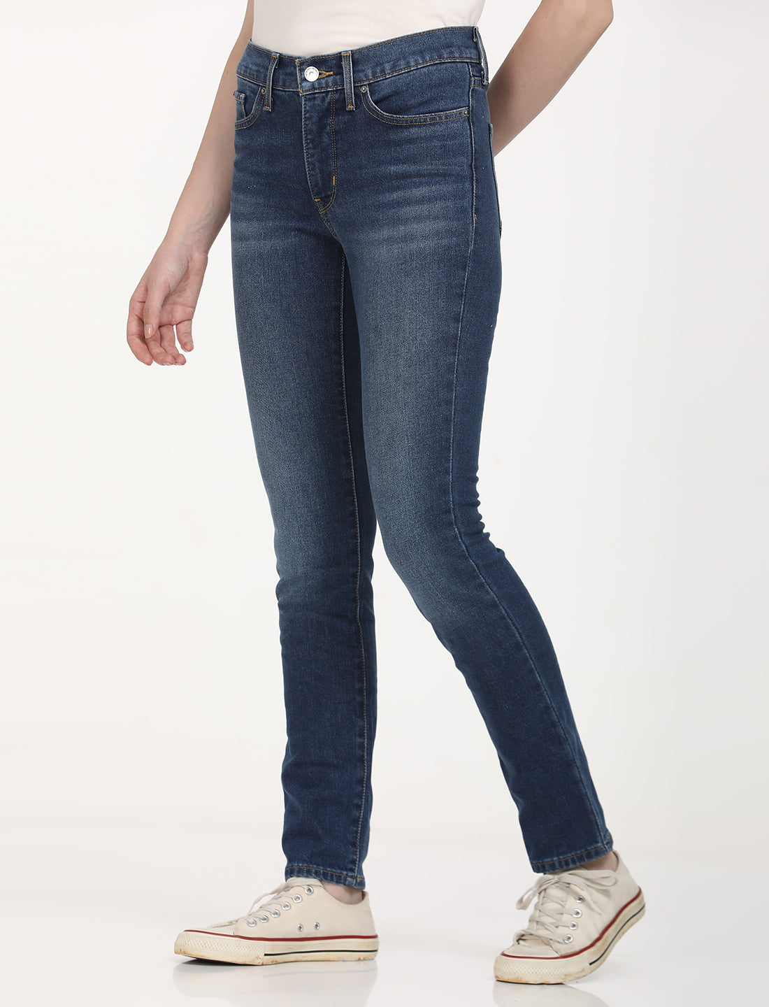 Women's 312 Blue Straight Fit Mid Rise Jeans - RightSide View