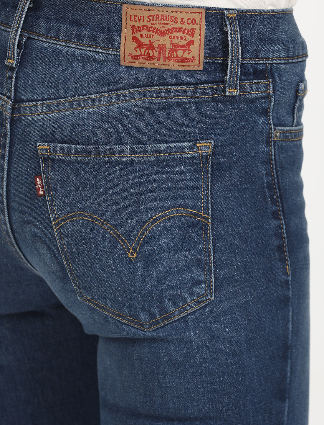 Women's 312 Blue Straight Fit Mid Rise Jeans - 6 View