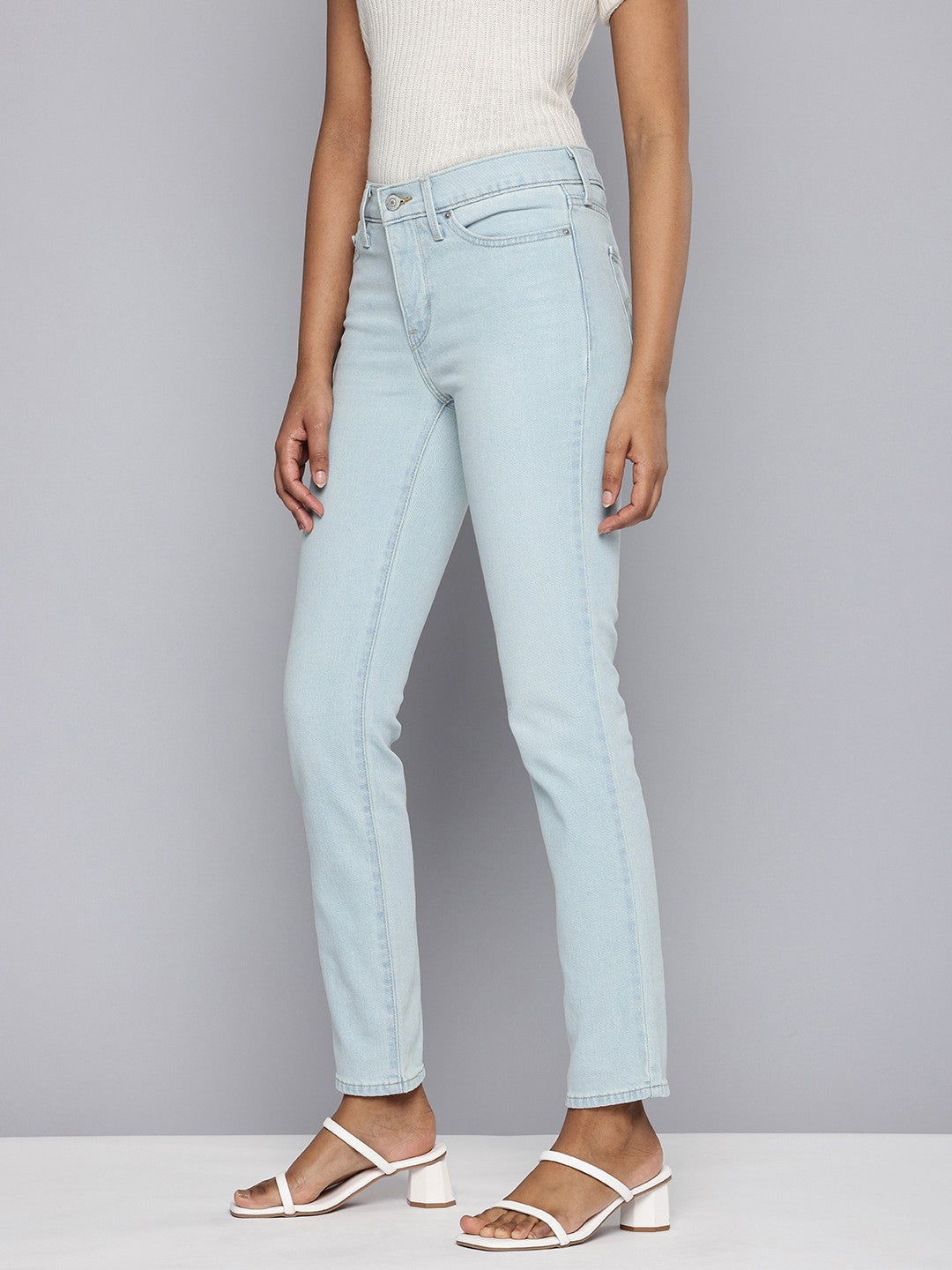 Women's 312 Blue Straight Fit Mid Rise Jeans - 2 View