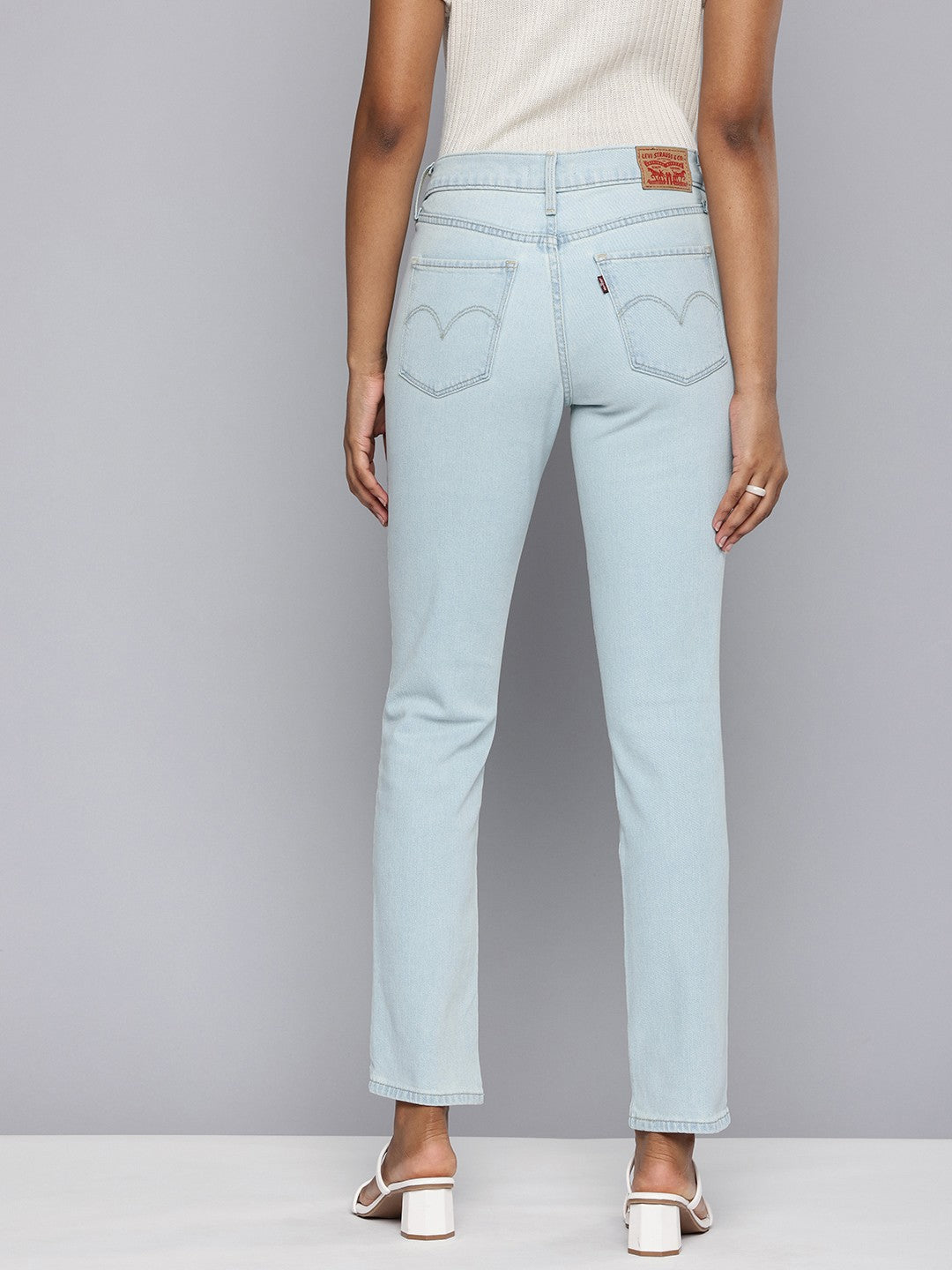 Women's 312 Blue Straight Fit Mid Rise Jeans - 3 View