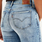 Women's 312 Blue Straight Fit Mid Rise Jeans - Detail View