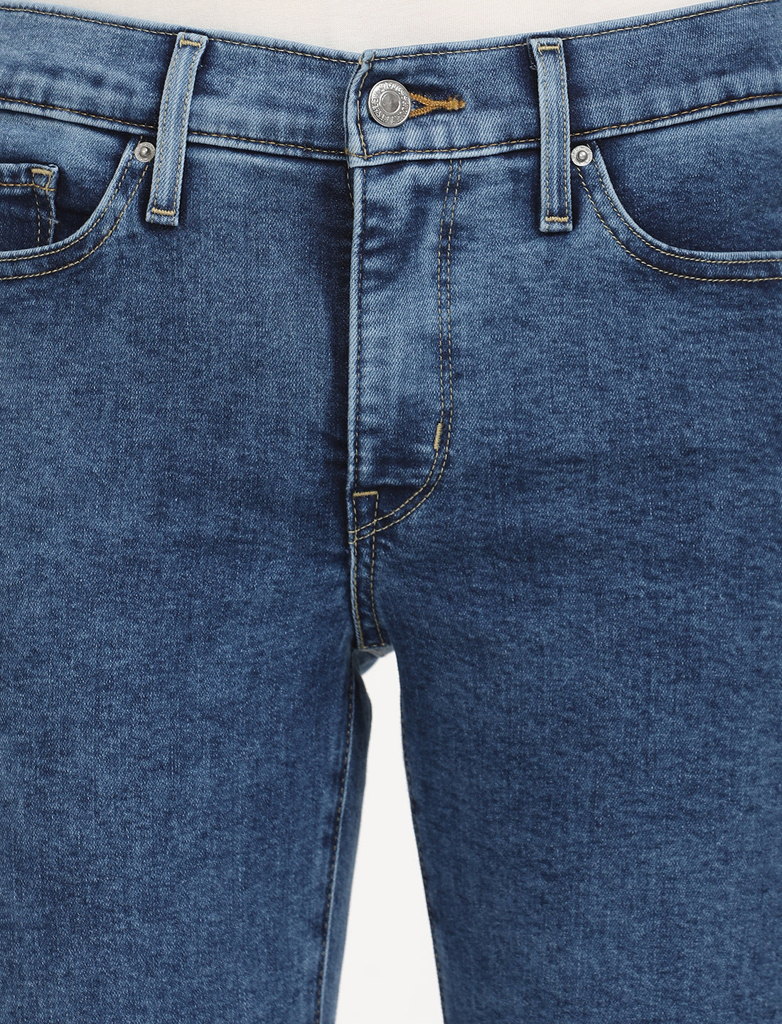 Women's 312 Blue Straight Fit Mid Rise Jeans - Detail View