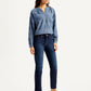 Women's 312 Navy Blue Straight Fit Mid Rise Jeans - Side View