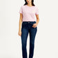 Women's 312 Navy Blue Straight Fit Mid Rise Jeans - Front View