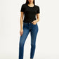 Women's 312 Blue Straight Fit Mid Rise Jeans - Front View