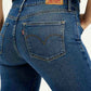 Women's 312 Blue Straight Fit Mid Rise Jeans - Detail View