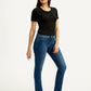 Women's 312 Blue Straight Fit Mid Rise Jeans - Side View