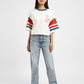 Women's Blue Ribcage Straight Ankle Fit High Rise Jeans - 83f5fe85-789a-4737-8ace-8c62fd789f2b View