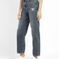 Women's Blue Ribcage Straight Ankle Fit Mid Rise Jeans - 508aa261-1e56-44f5-b92b-c2375e724de3 View