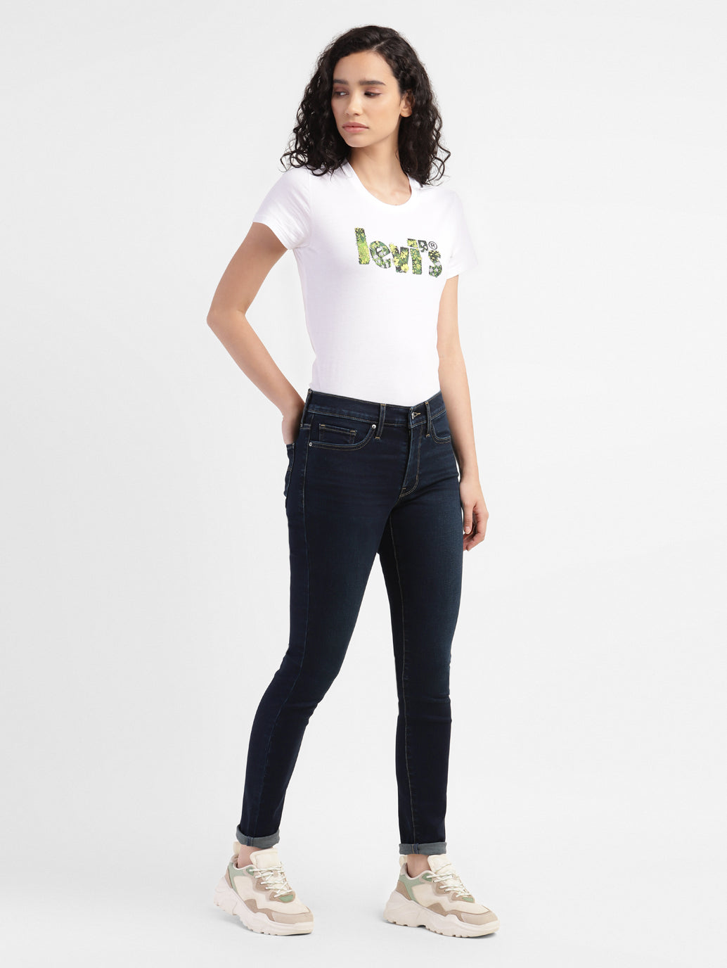 Women's 311 Blue Skinny Fit Mid Rise Jeans - e7a593f6-466a-4d07-8f72-0c4276ae5e99 View