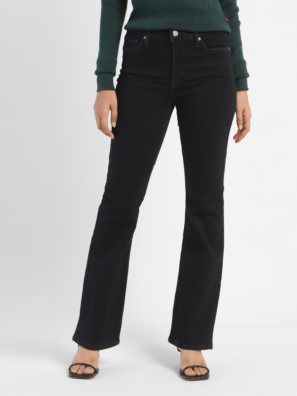Women's 315 Navy Blue Flared Fit High Rise Jeans - 2f4707ce-ef5e-4dae-919e-6b58ed2fa860 View