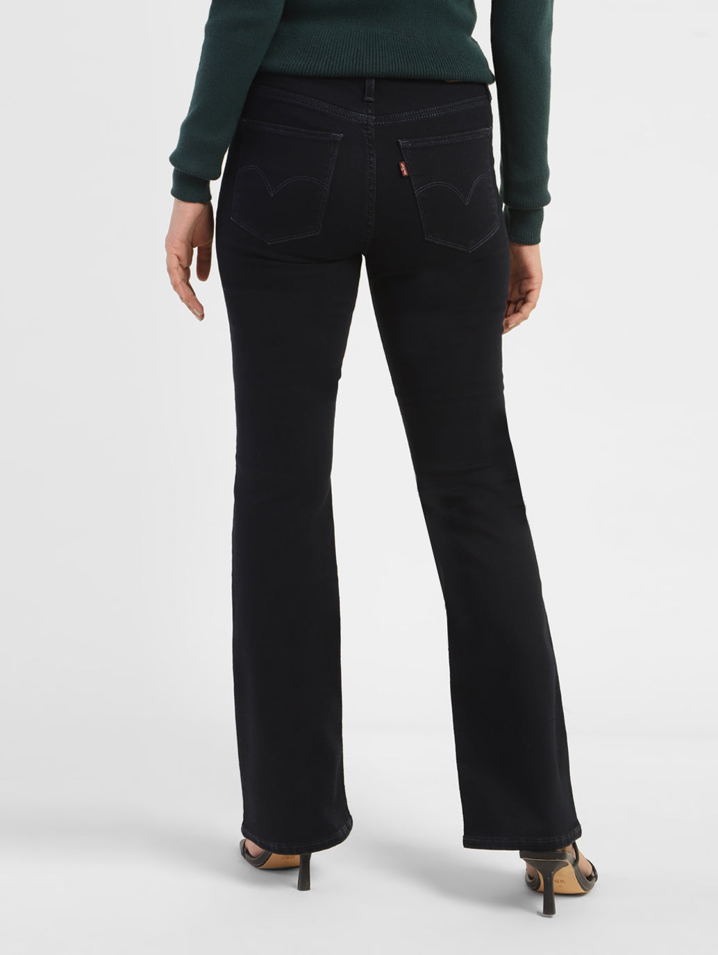 Women's 315 Navy Blue Flared Fit High Rise Jeans - 5828b006-33eb-45c7-98c7-f96643748473 View