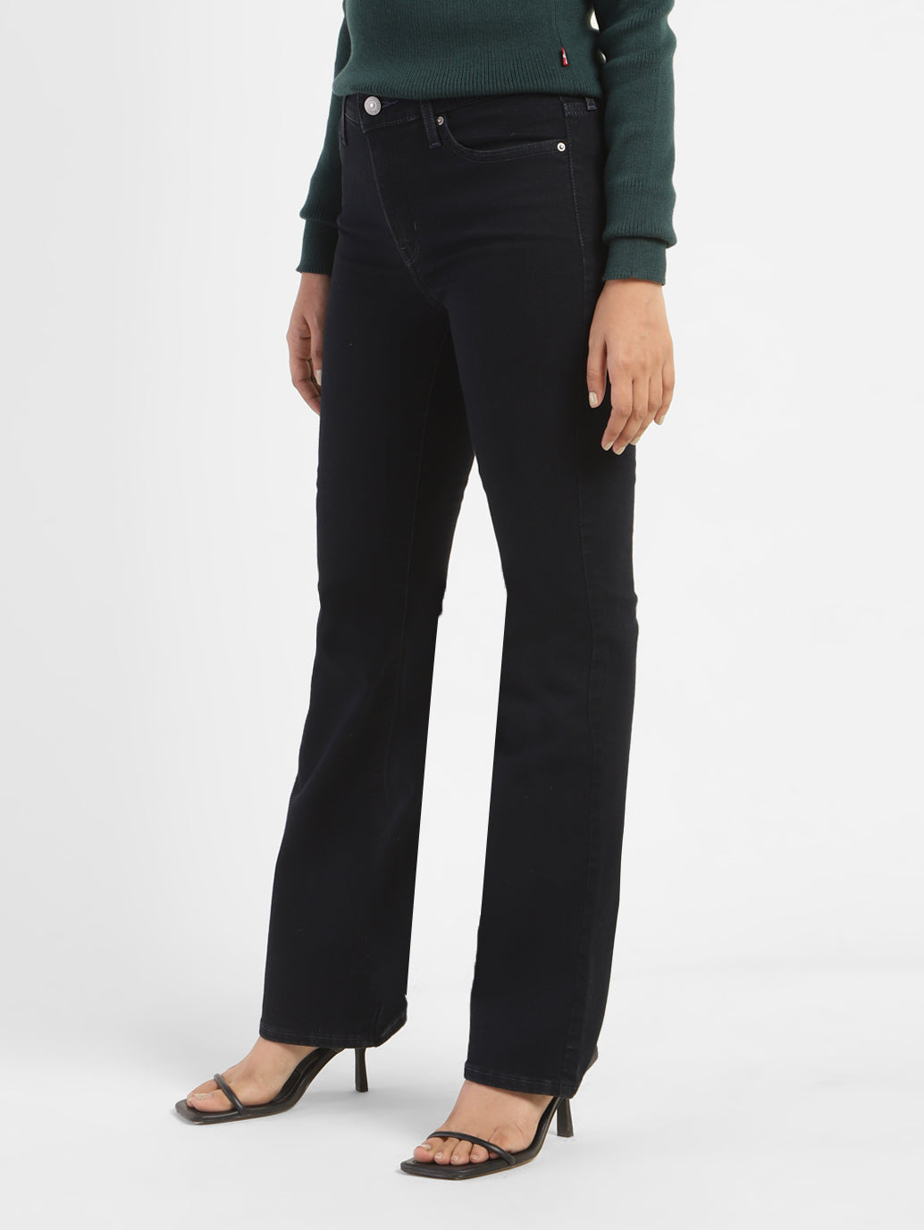Women's 315 Navy Blue Flared Fit High Rise Jeans - 23ae3c21-cafa-4444-9ea5-65e4bedcfa47 View