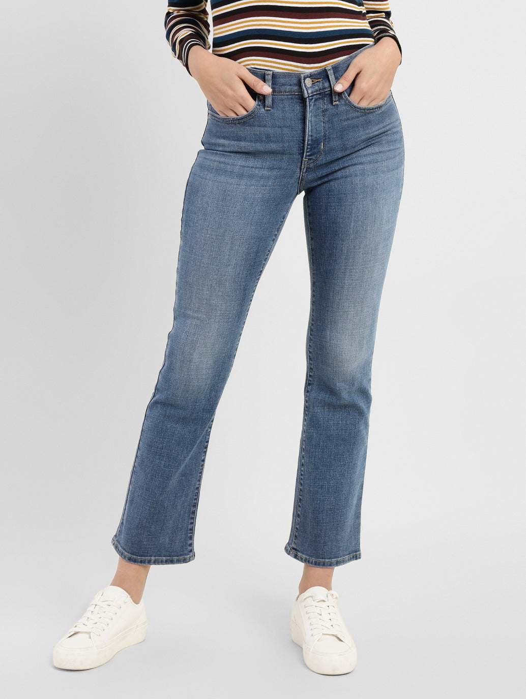 Women's 315 Blue Flared Fit High Rise Jeans - 9d2ff30b-cdd5-4052-a116-13150fb90d2d View
