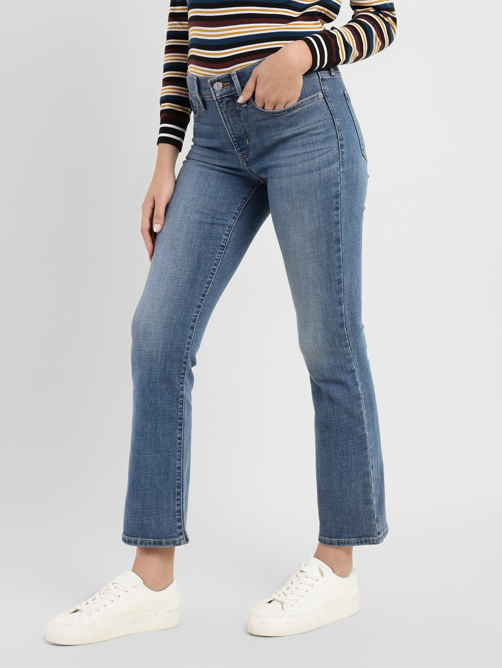 Women's 315 Blue Flared Fit High Rise Jeans - d0aeffc6-82fe-458b-be10-250d0656fff4 View