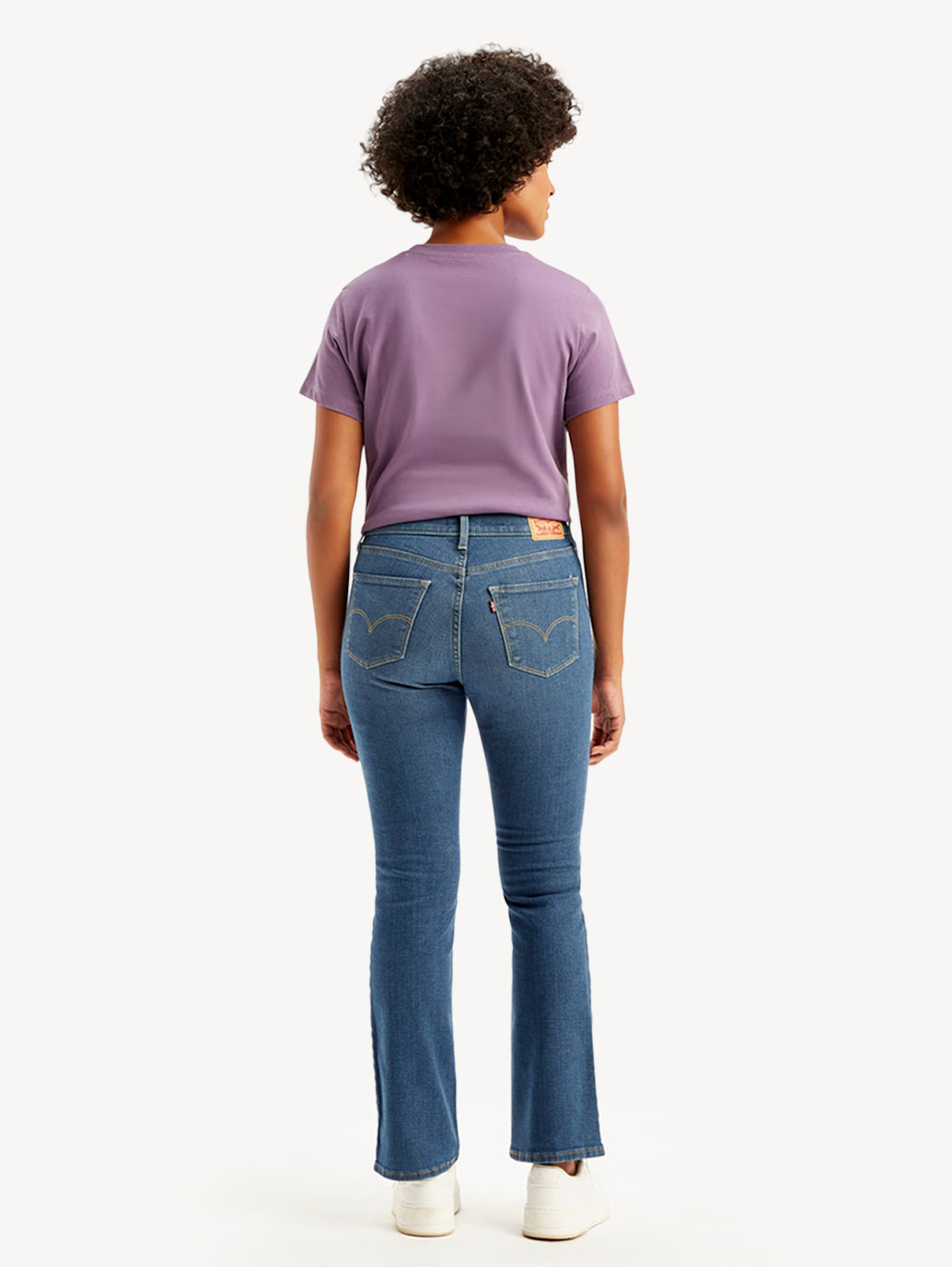 Women's 315 Blue Flared Fit High Rise Jeans - Back View
