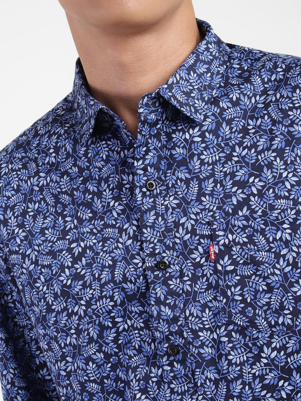 Men's All Over Print Spread Collar Shirt - d3a451e4-e05d-4af9-aa61-0614cf7db613 View
