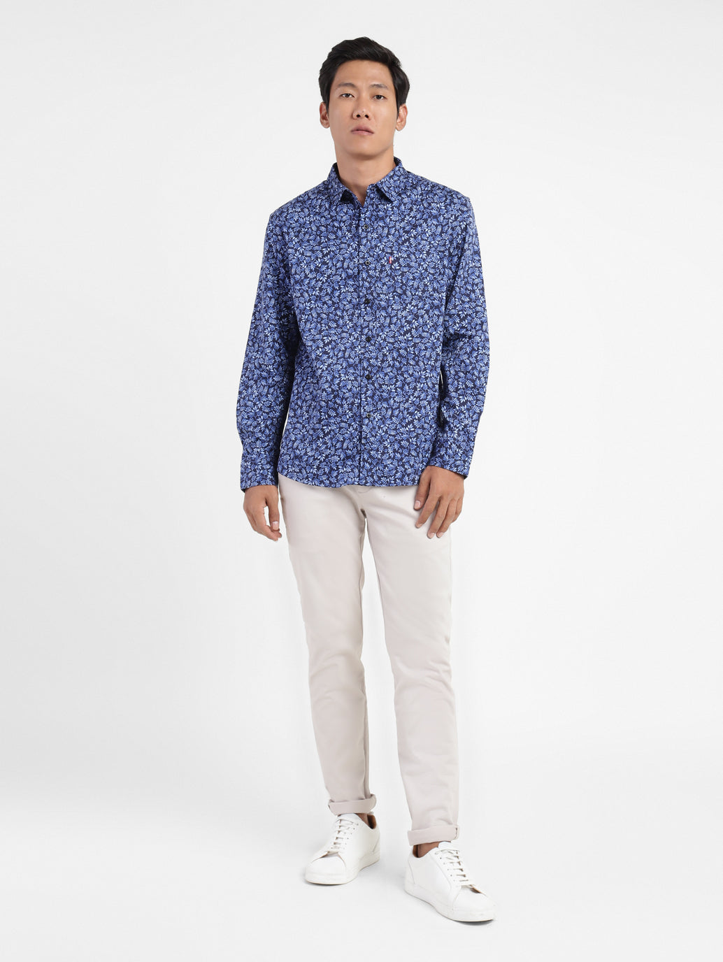 Men's All Over Print Spread Collar Shirt - fa74428a-dd26-4e36-89cd-145458c5ad64 View